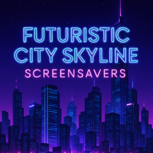 Futuristic City Skyline Screensavers