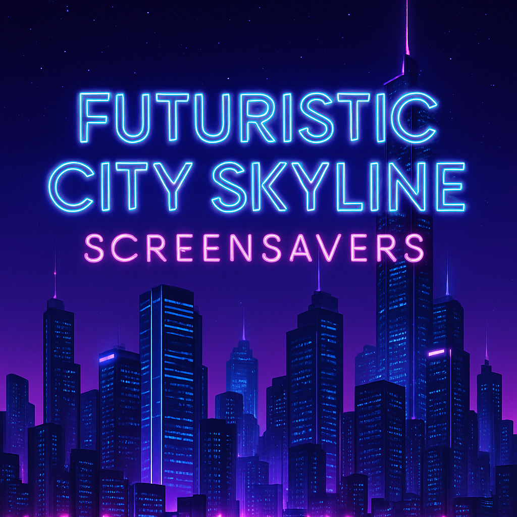 Futuristic City Skyline Screensavers