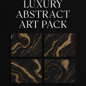 Gold and Black Luxury Abstract Art Pack