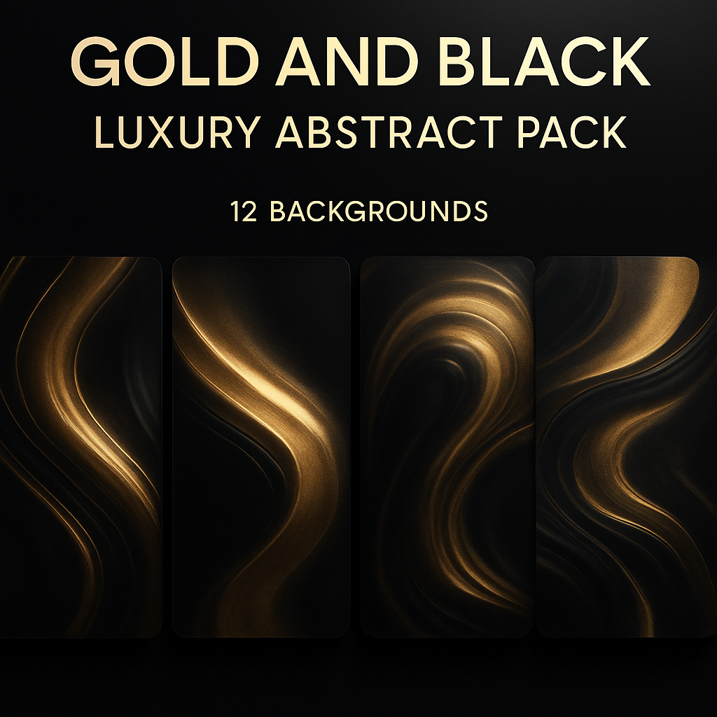 Gold and Black Luxury Abstract Pack