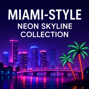 Miami-Style Neon Skyline Collection