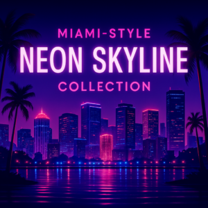Miami-Style Neon Skyline Collection