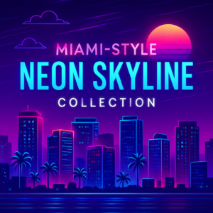 Miami-Style Neon Skyline Collection