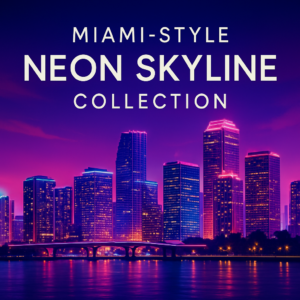Miami-Style Neon Skyline Collection
