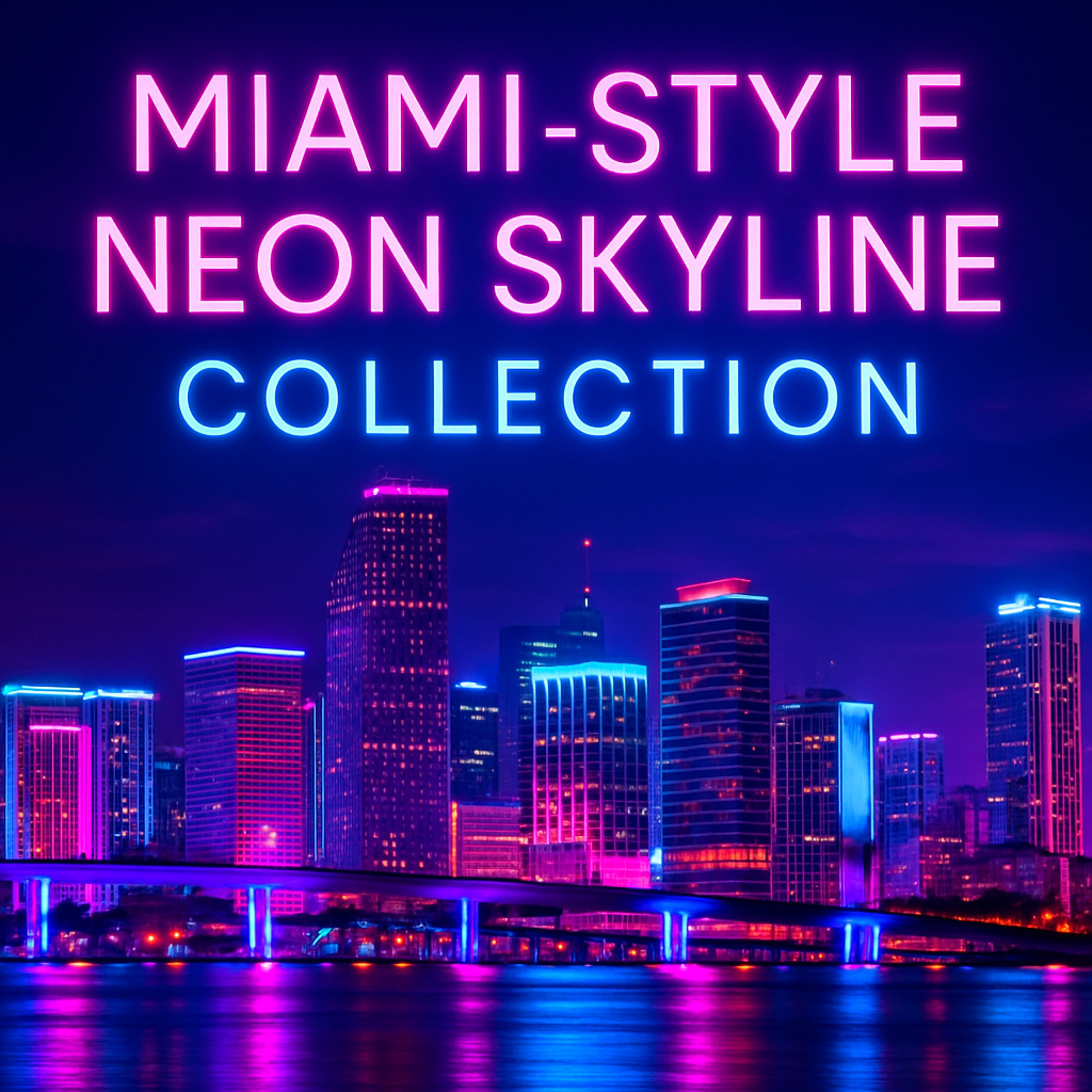 Miami-Style Neon Skyline Collection