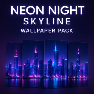 Neon Night Skyline Wallpaper Pack