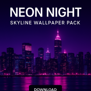 Neon Night Skyline Wallpaper Pack