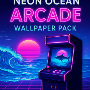 Neon Ocean Arcade Wallpaper Pack