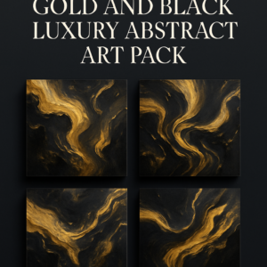 Gold and Black Luxury Abstract Art Pack