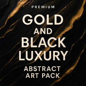 Gold and Black Luxury Abstract Art Pack