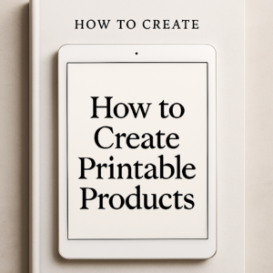 How to Create Printable Products