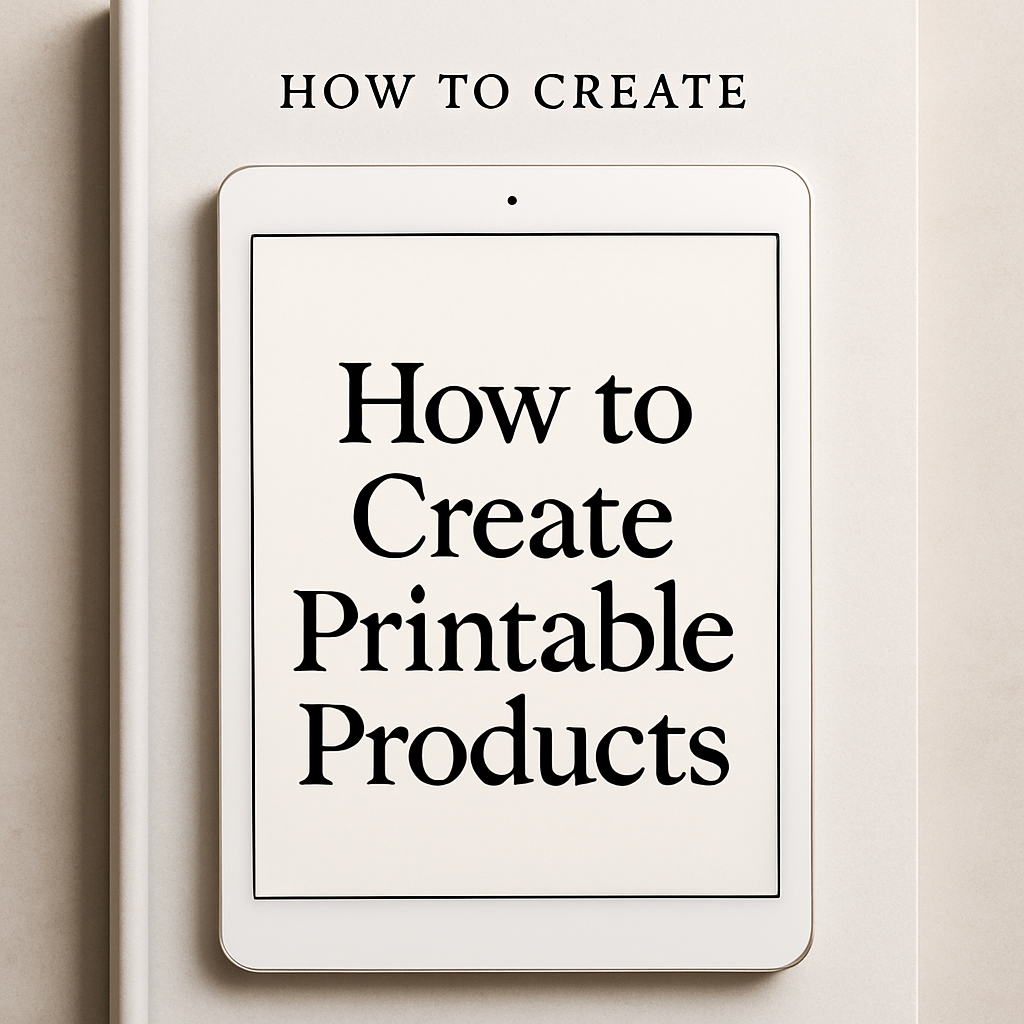 How to Create Printable Products
