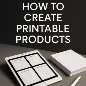 How to Create Printable Products: A Comprehensive Guide