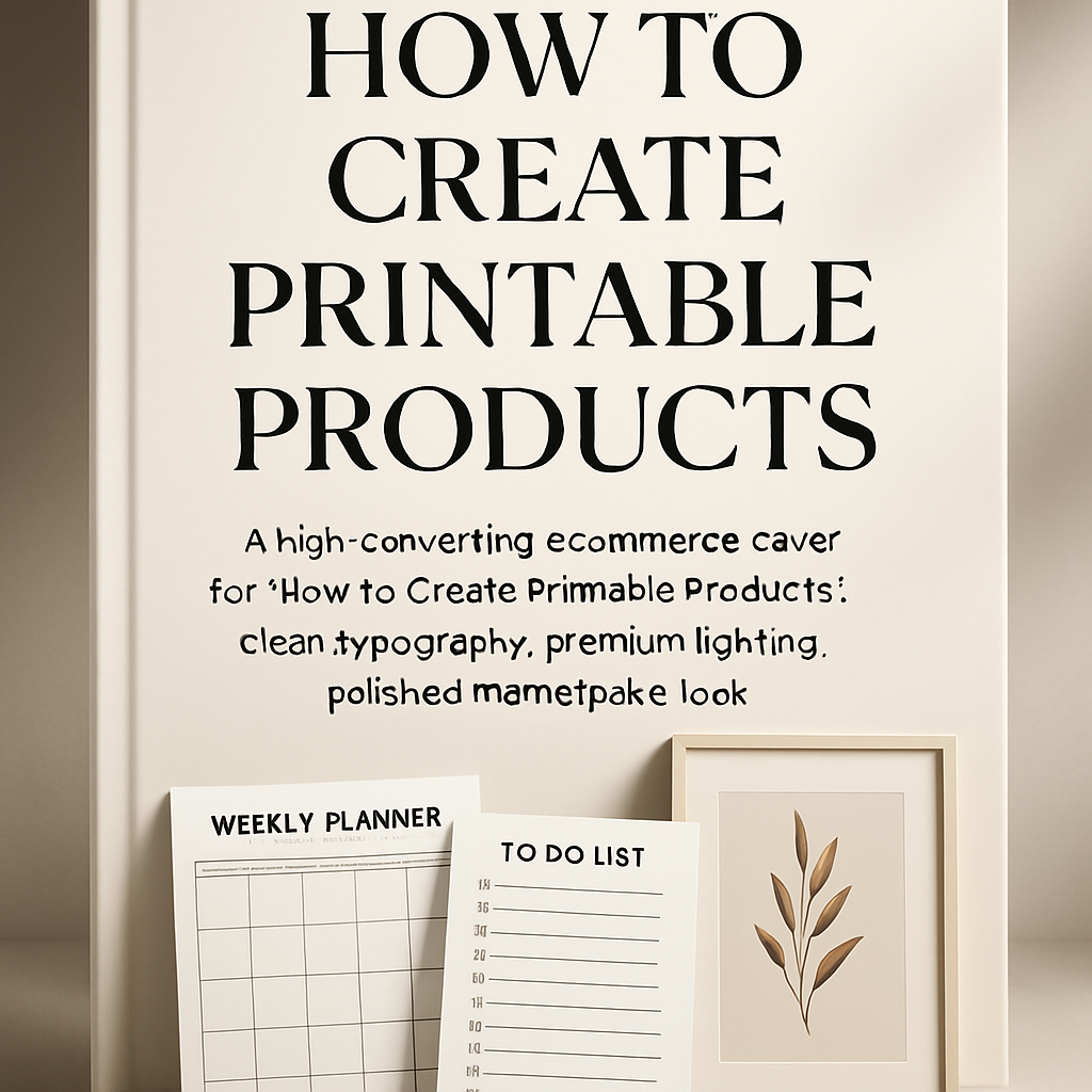 How to Create Printable Products
