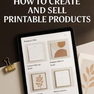 How to Create and Sell Printable Products