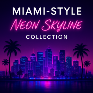 Miami-Style Neon Skyline Collection