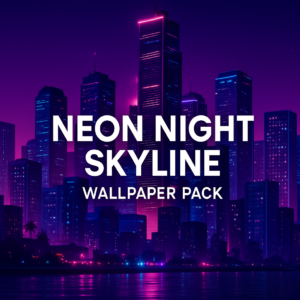 Neon Night Skyline Wallpaper Pack