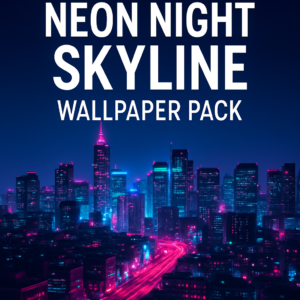 Neon Night Skyline Wallpaper Pack