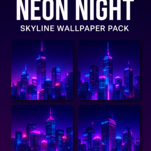 Neon Night Skyline Wallpaper Pack