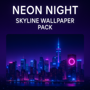 Neon Night Skyline Wallpaper Pack