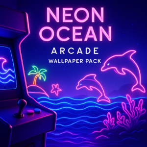 Neon Ocean Arcade Wallpaper Pack
