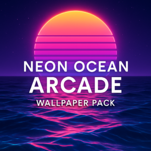 Neon Ocean Arcade Wallpaper Pack