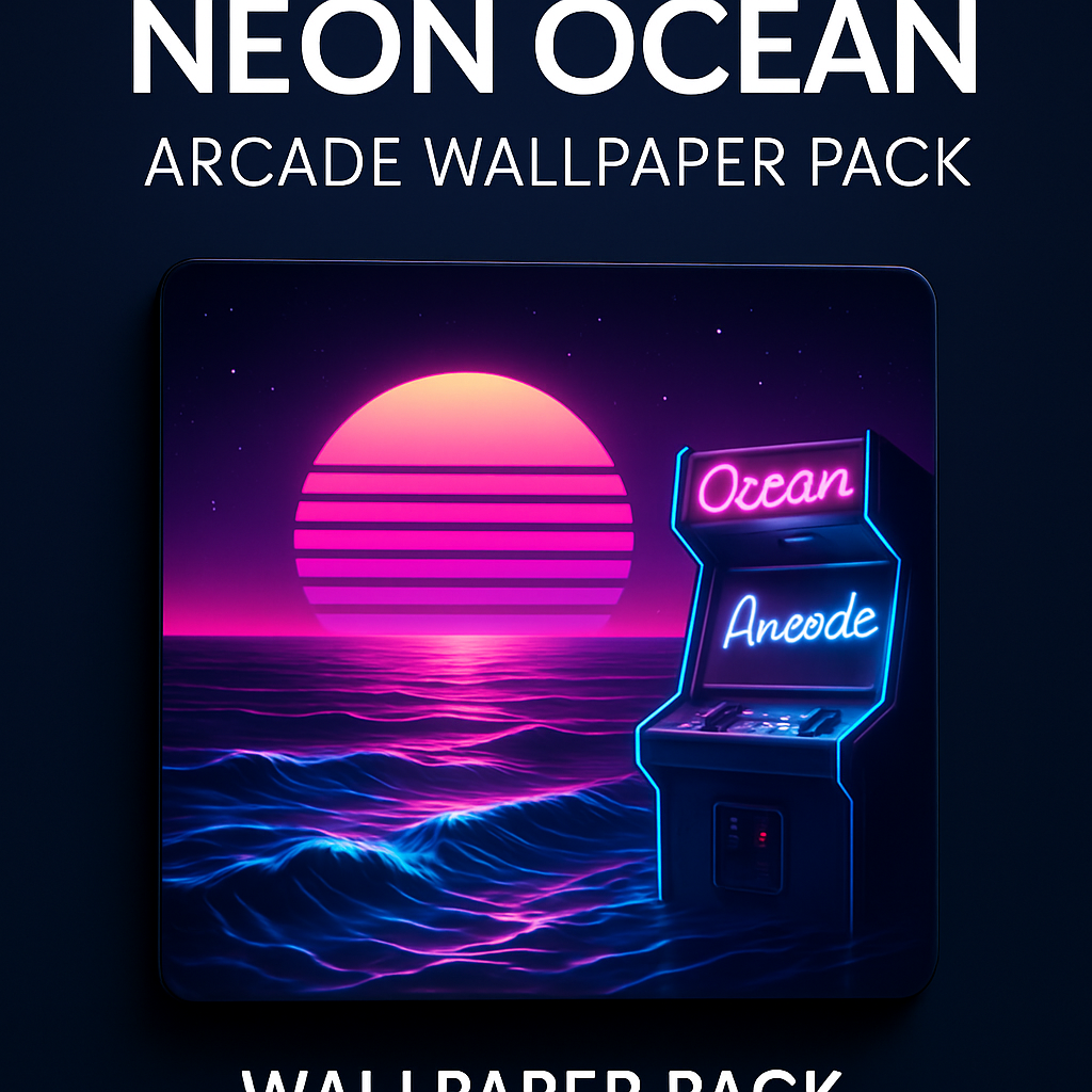 Neon Ocean Arcade Wallpaper Pack