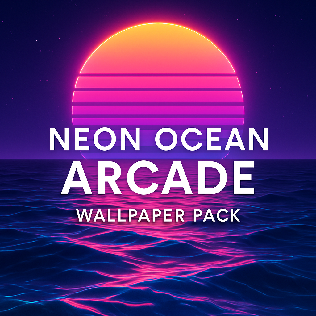 Neon Ocean Arcade Wallpaper Pack