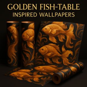 Golden Fish-Table Inspired Wallpapers