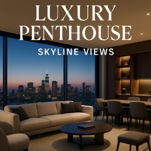 Luxury Penthouse Skyline Views: High-Resolution Art Pack