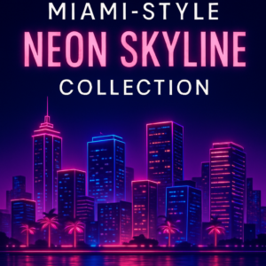 Miami-Style Neon Skyline Collection