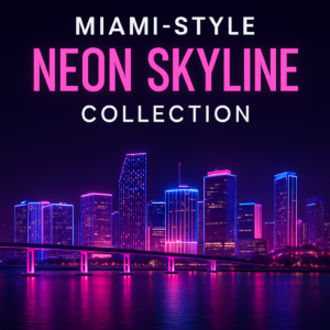 Miami-Style Neon Skyline Collection