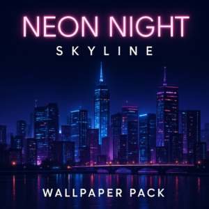 Neon Night Skyline Wallpaper Pack
