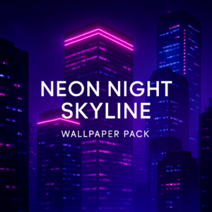 Neon Night Skyline Wallpaper Pack