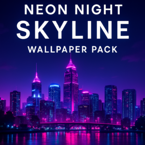 Neon Night Skyline Wallpaper Pack