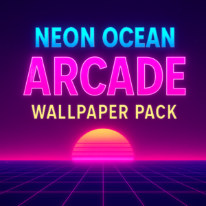 Neon Ocean Arcade Wallpaper Pack