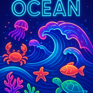 Neon Ocean Arcade Wallpaper Pack