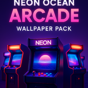 Neon Ocean Arcade Wallpaper Pack
