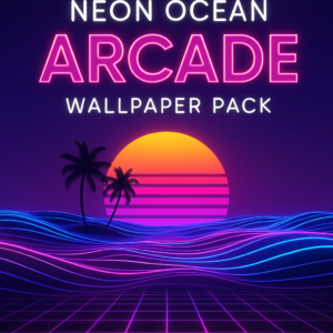 Neon Ocean Arcade Wallpaper Pack