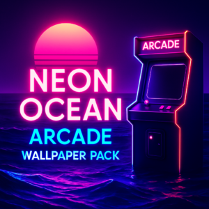 Neon Ocean Arcade Wallpaper Pack